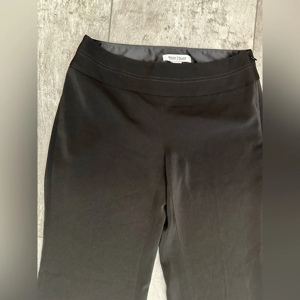 White House Black Market Black Flare Leg Dress Pants Slacks Size 0S VGUC